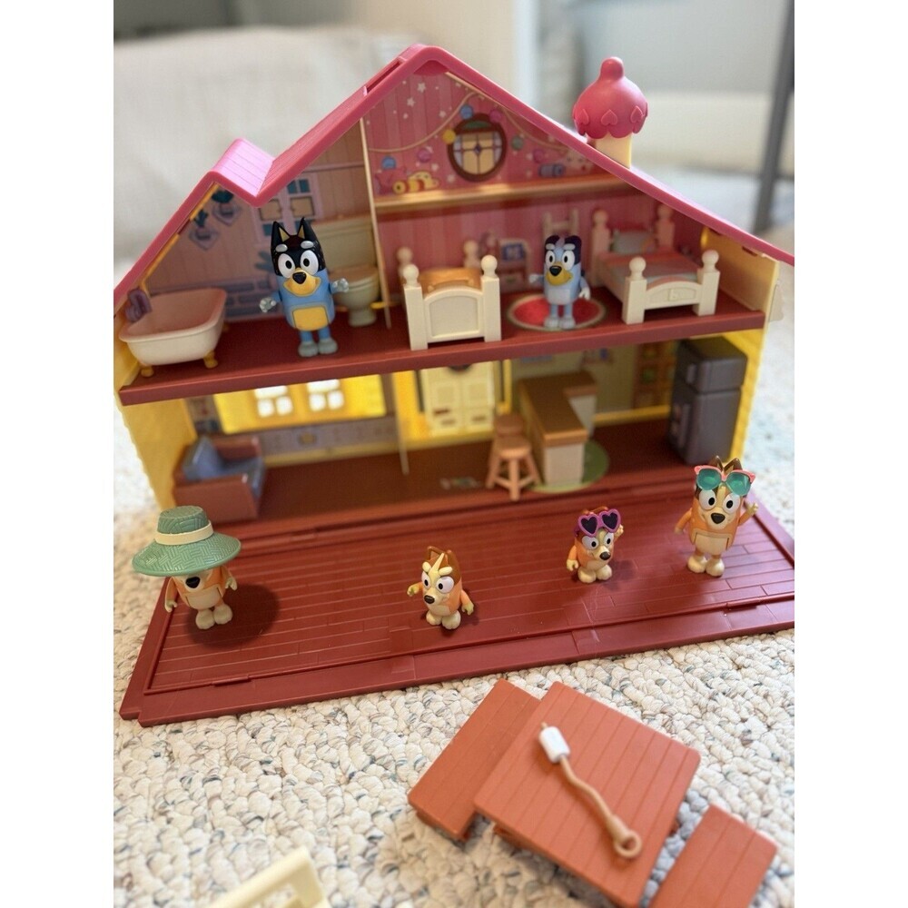 Bluey Mega Bundle Home, BBQ/Camping Playsets and 6 Figures